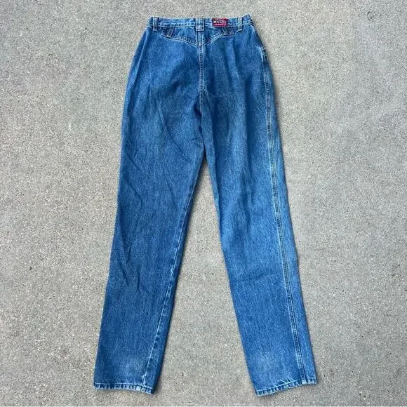 Vintage 90s Rockies high-rise wedgie cowgirl bareback western jeans taper ankle